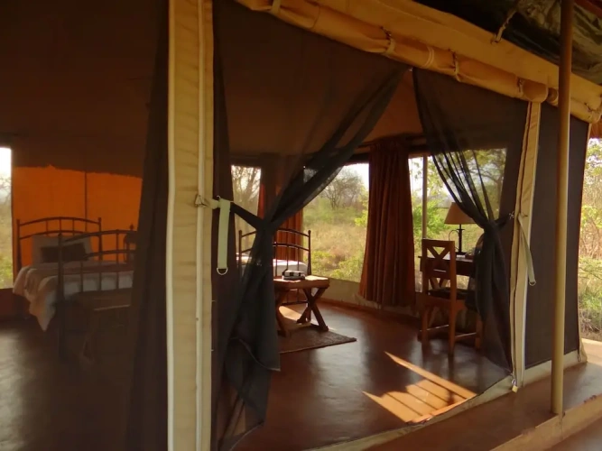 Tent with garden view