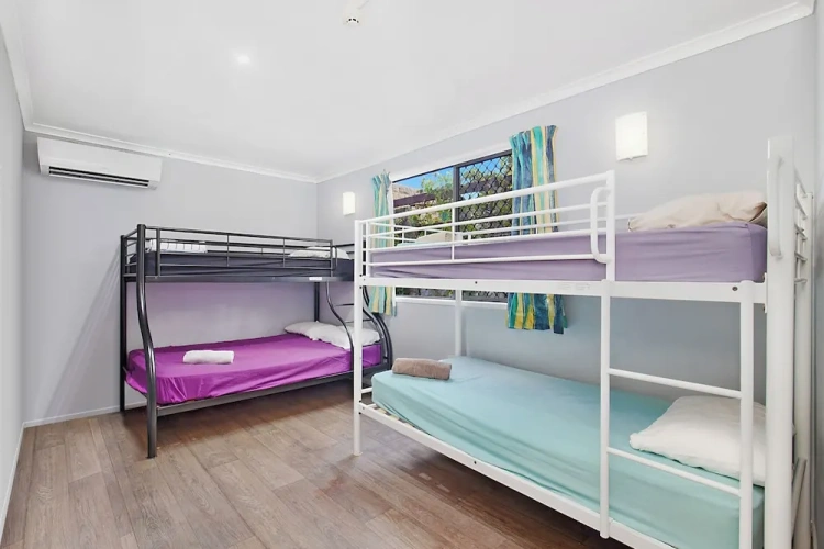 Bed in Dorm with balcony