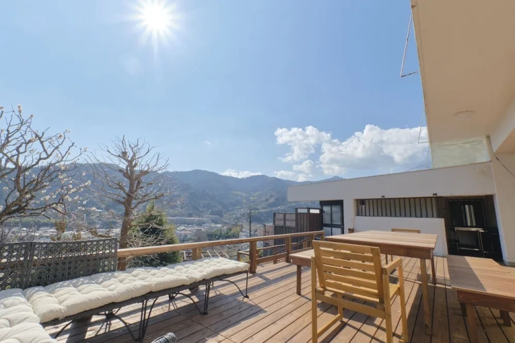 Cottage with balcony