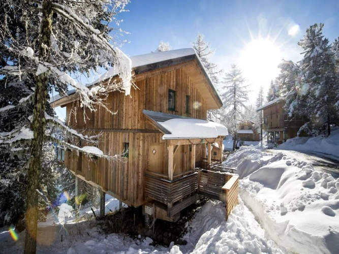 Chalet with balcony
