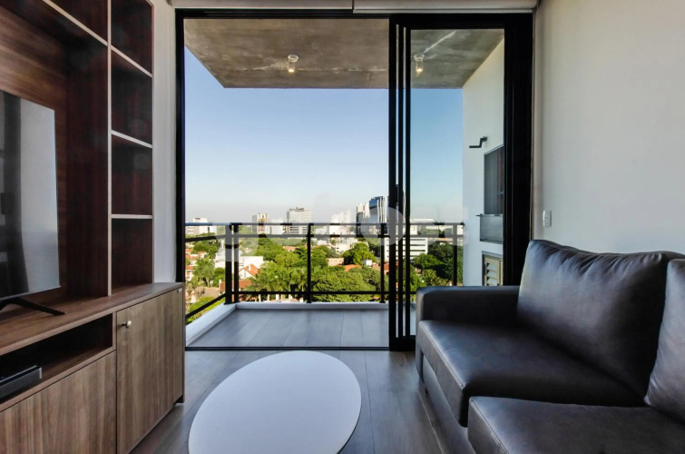 Apartamento de cabaña rústica con cama King 1D009