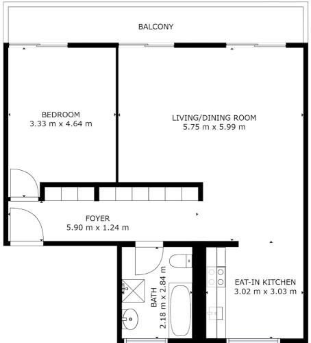 1 Bedroom Deluxe Apartment with balcony