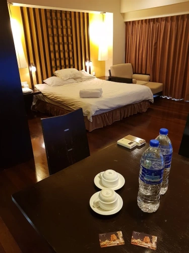 Double Family Studio with balcony and with bay view
