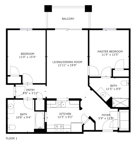 2 Bedrooms Apartment