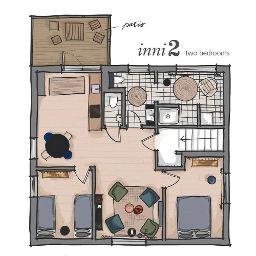 2 Bedrooms Apartment with balcony