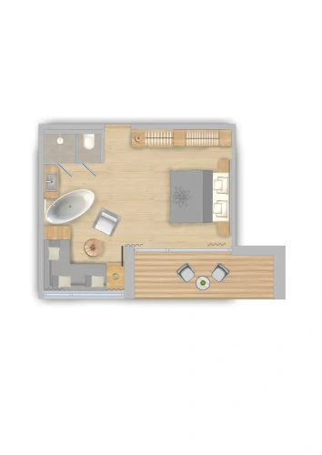 Superior Double room with balcony and with mountain view