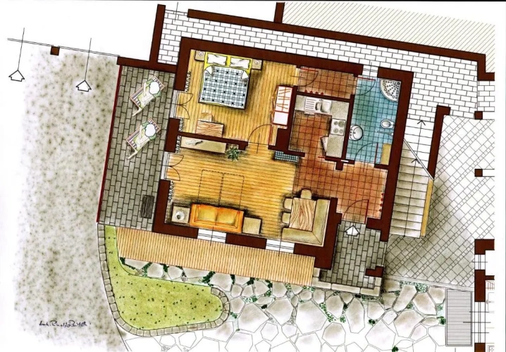 1 Bedroom Apartment with balcony and with mountain view