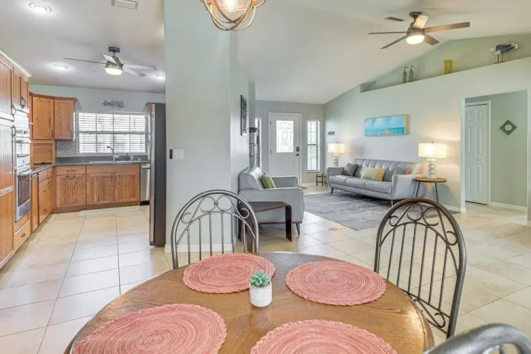 Walk to Beach! Palm Coast Oasis w/ Pool