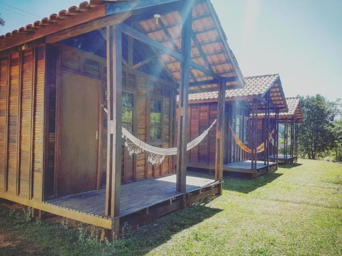 Chalet with balcony