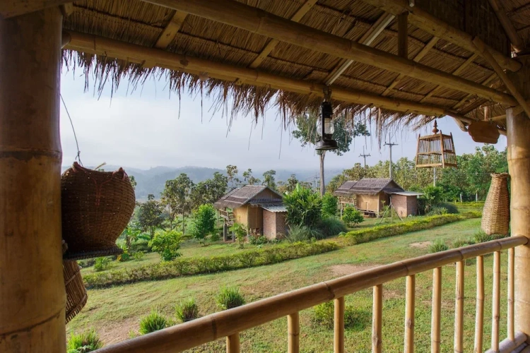 Chalet with balcony