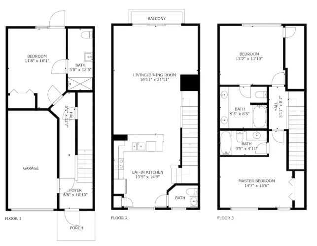 3 Bedrooms Cottage with balcony