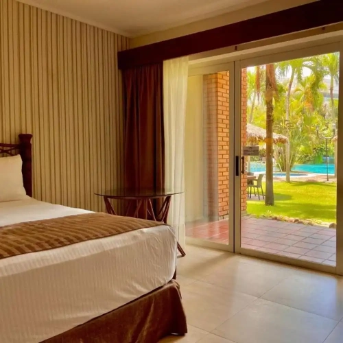 Deluxe Quadruple room with pool view