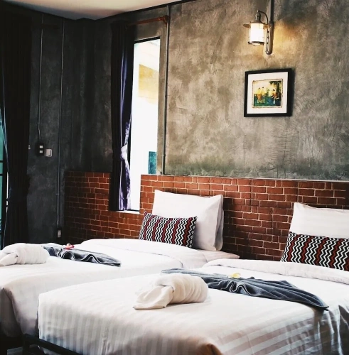 Standard Twin room with balcony and with view