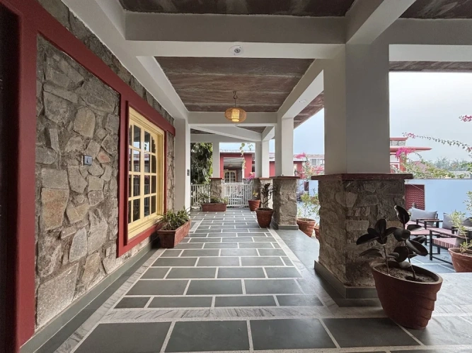 Luxury room with balcony and with courtyard view