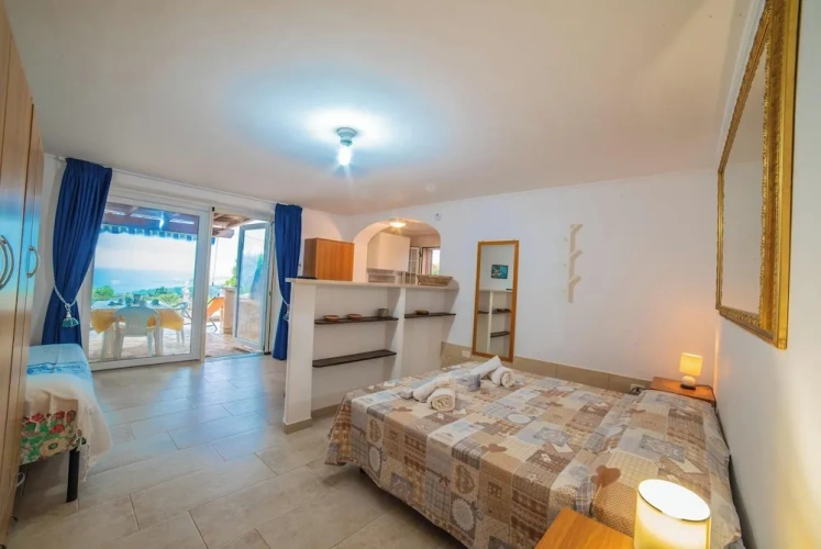 Family Studio with balcony and with sea view
