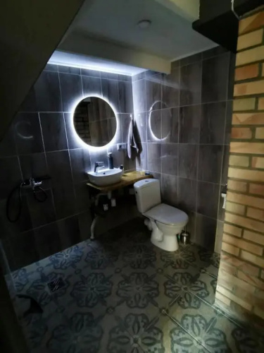 Two story tiny house with private entry