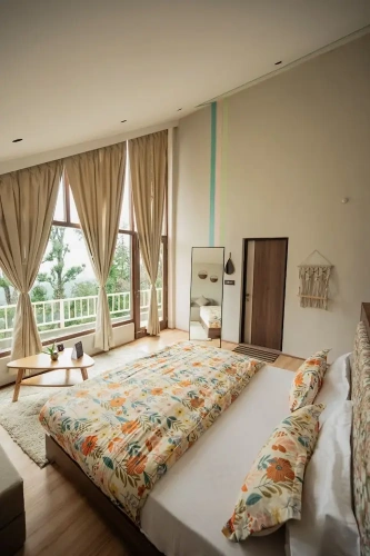 Studio with balcony