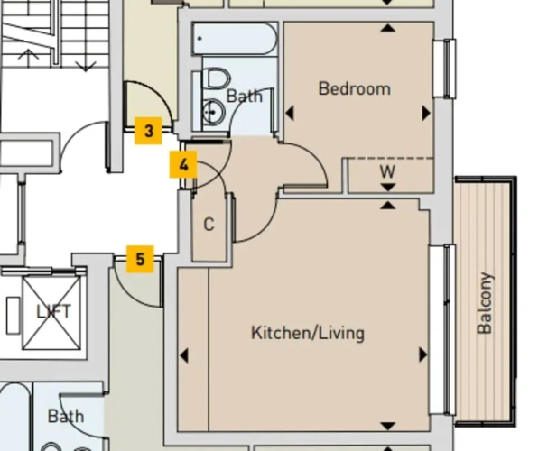 Double Apartment with balcony and with city view