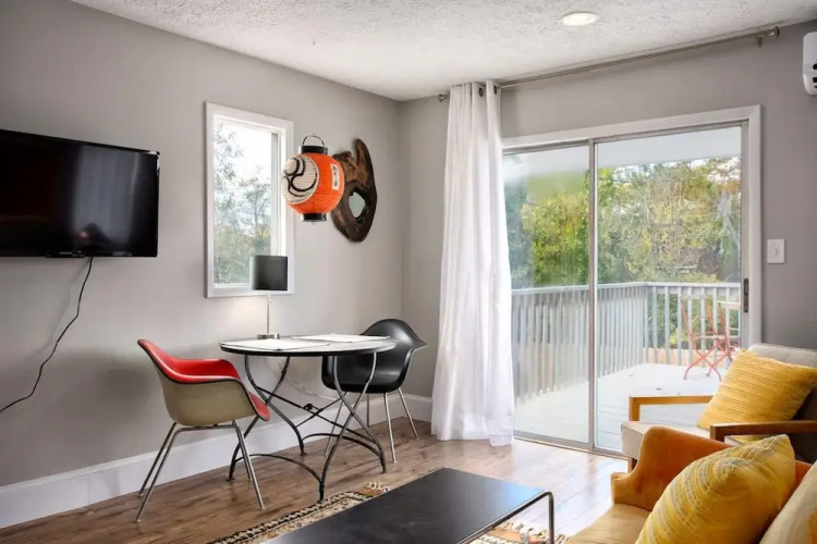 Cheerful Studio w Patio Steps From Everything