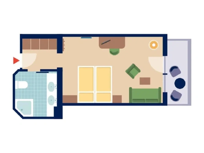 Standard Double room with balcony and with view