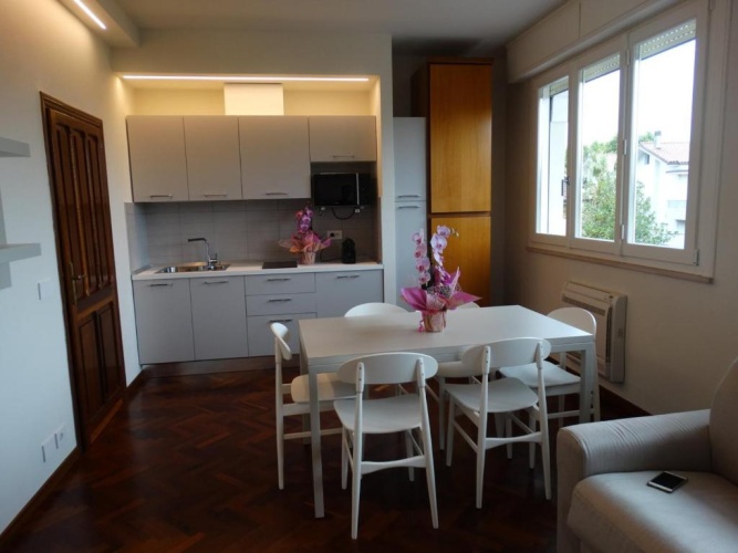 Apartment with balcony and with garden view