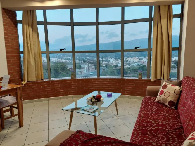 Glass Building Apartment in Sitia