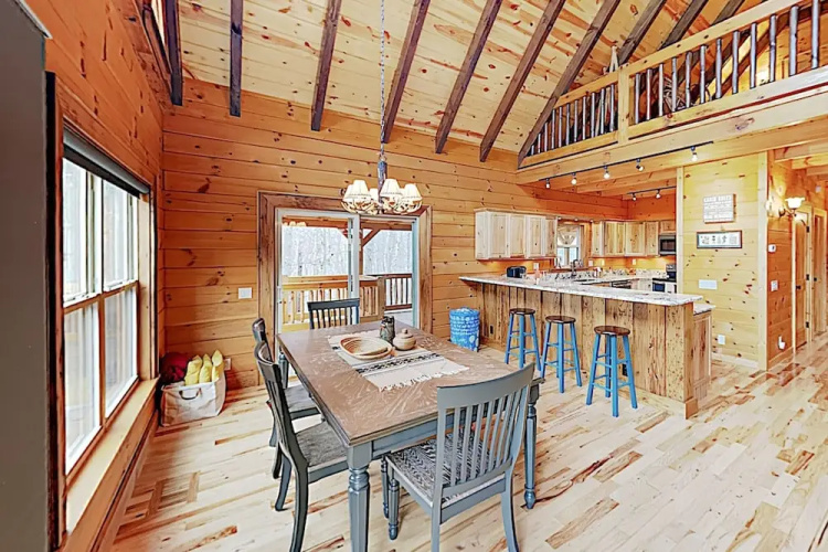 Mountain-chic W/ Fireplace & Wraparound Deck! 4 Bedroom Home