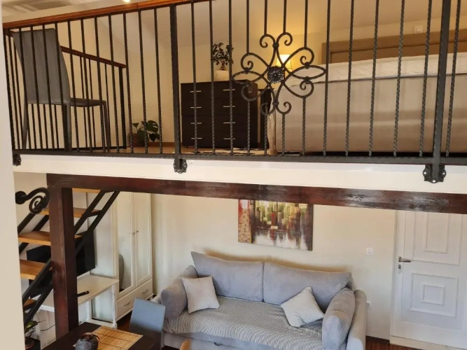 Studio with balcony and with view