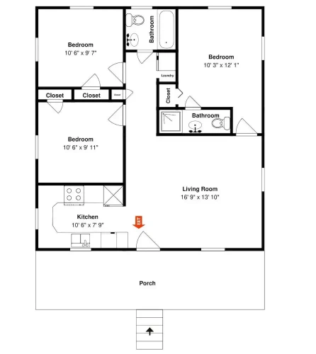 3 Bedrooms Studio