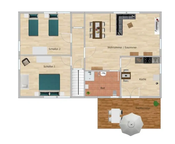 2 Bedrooms Apartment with balcony