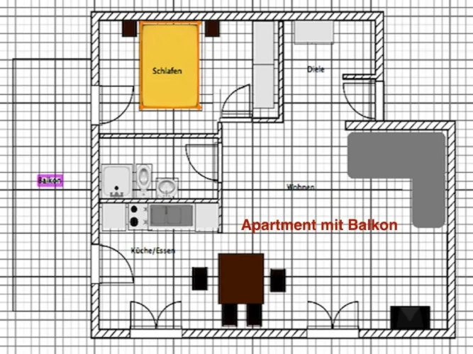 Apartment with balcony