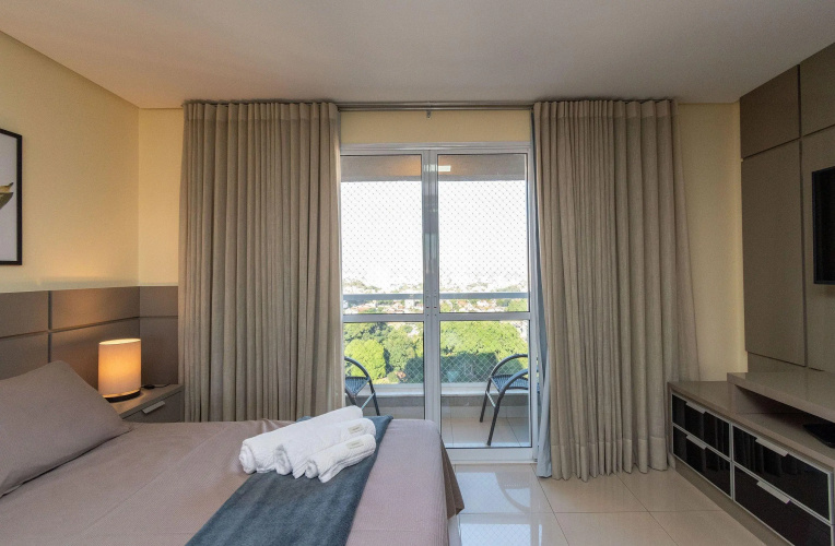 Flat Lindo No 13 Andar Do Ed. The Expression   Setor Bueno   Th1304
