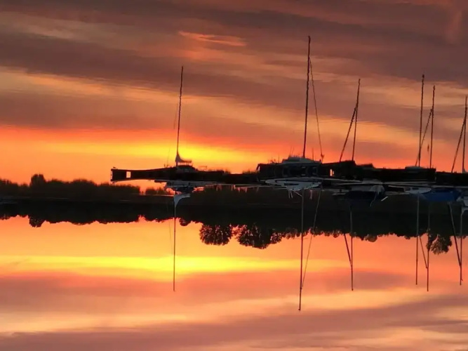 Hausboot am Xantener Nordsee