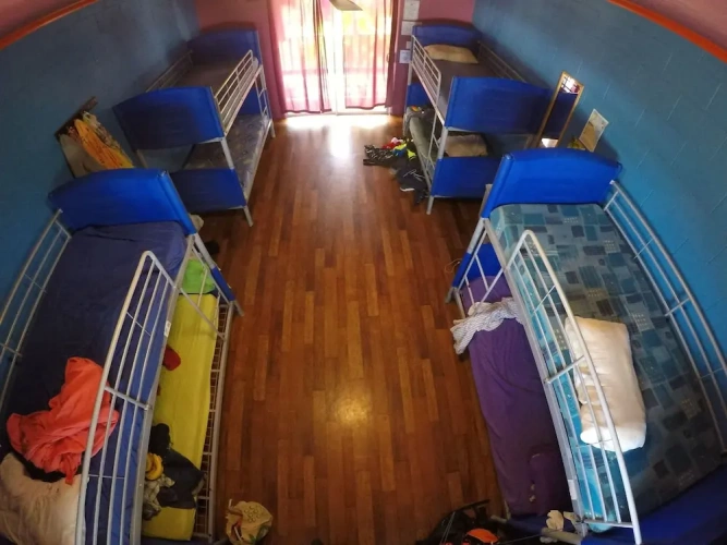 Bed in Dorm with balcony