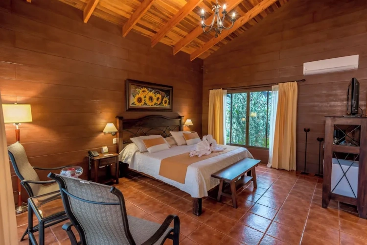 Chalet with balcony