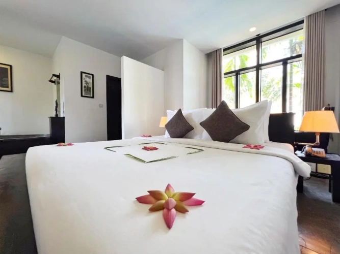 Deluxe Double room with balcony and with pool view