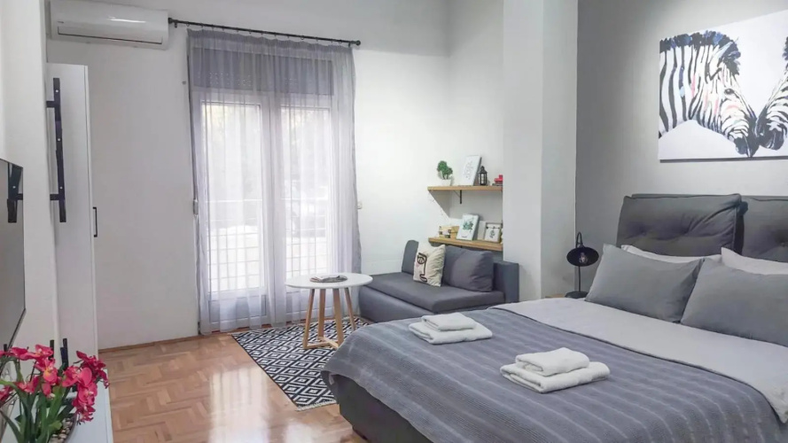 Care's studio apartment