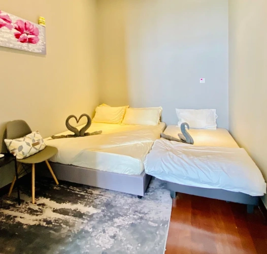 2 Bedrooms Presidential Double Apartment with balcony and with sea view