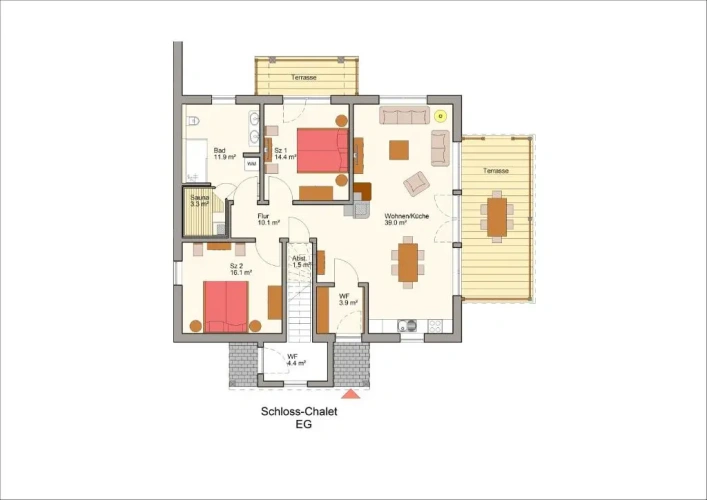2 Bedrooms Chalet