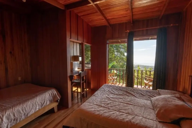 Deluxe Quadruple room with balcony and with sea view