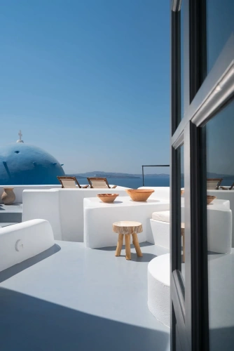 Outdoor Plunge Pool Terrace Suite with Blue Domes View