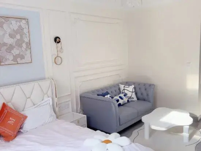His and her net red theme apartment