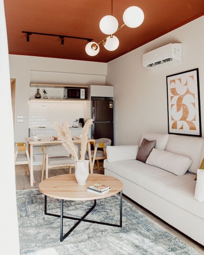 Apartment with balcony and with garden view