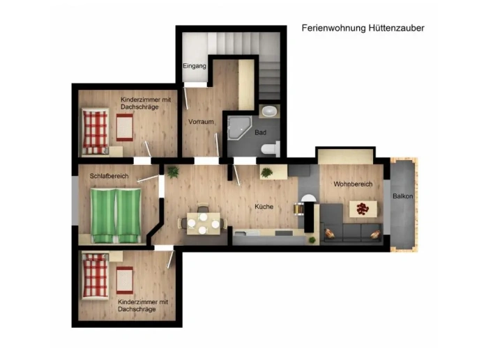 Family Apartment with balcony