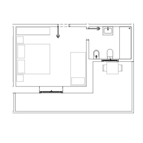 1 Bedroom Superior Double room with balcony