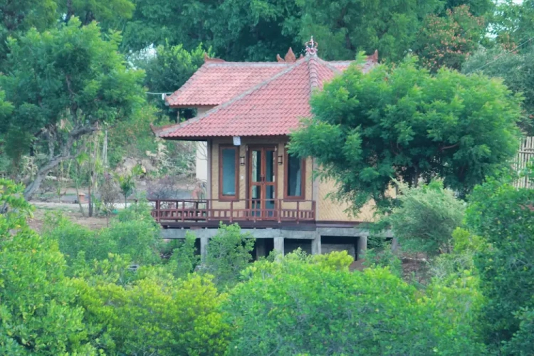 Bungalow with balcony and with sea view