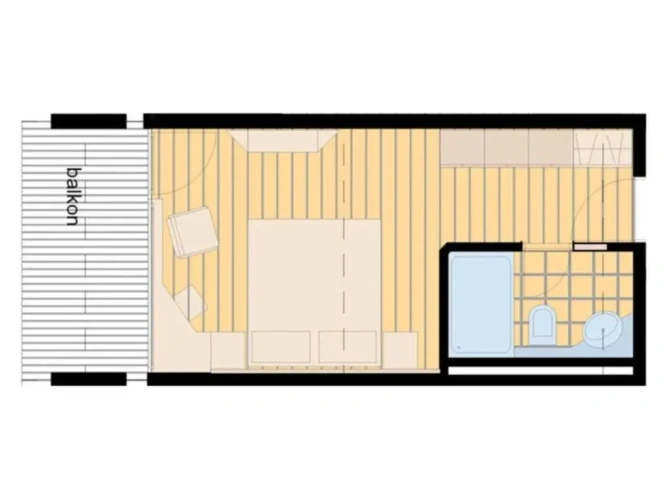 Superior Double room with balcony and with view