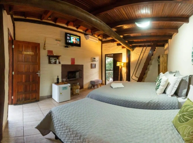 Chalet with balcony