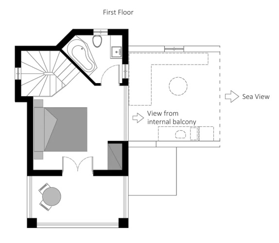 2 Bedrooms Superior Villa with sea view