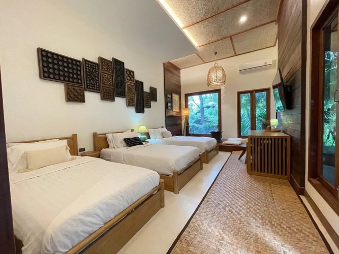 Triple Villa with balcony and with garden view